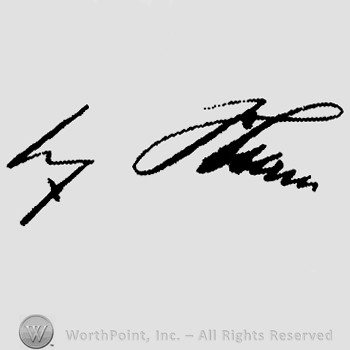 Autograph/Signature : Adolf Hitler.