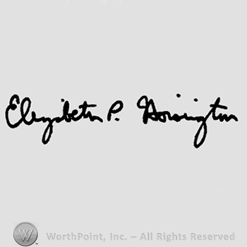 Autograph/Signature : Elizabeth P. Hoisington.