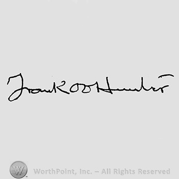 Autograph/Signature : Frank O. Hunter.