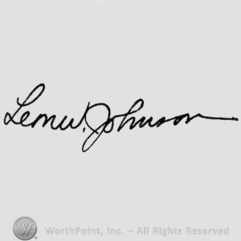 Autograph/Signature : Leon Johnson.