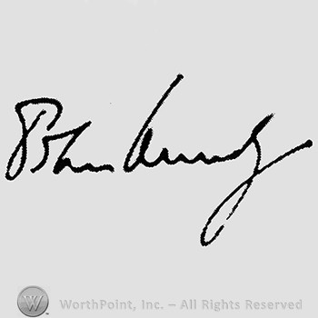 Autograph/Signature : John F Kennedy.