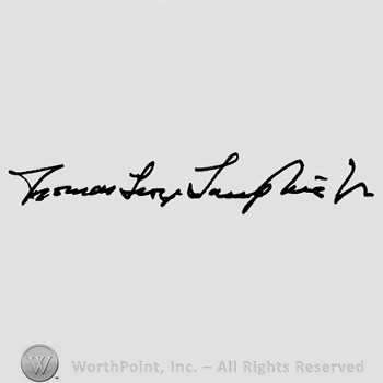 Autograph/Signature : Thomas L. Lamphier.