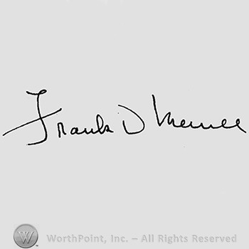 Autograph/Signature : Frank D. Merril.