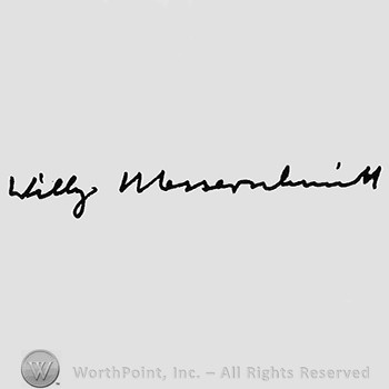 Autograph/Signature : Willy Messerschmidt