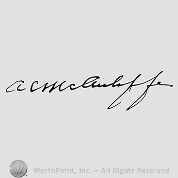 Autograph/Signature : Anthony C. McAuliffe.