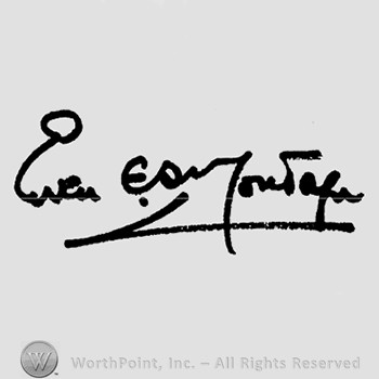 Autograph/Signature : Ewen Montague.