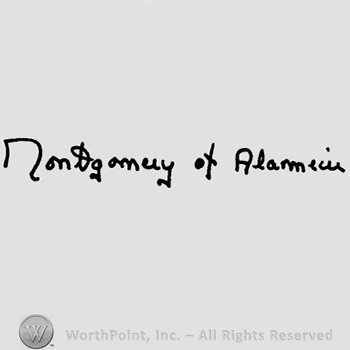 Autograph/Signature : Bernard L. Montgomery.