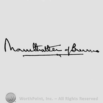 Autograph/Signature : Lord Louis Mountbatten.