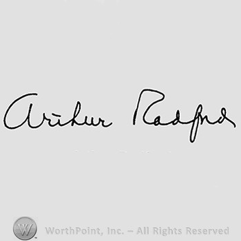 Autograph/Signature : Arthur Radford.