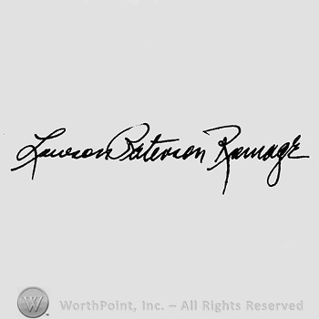 Autograph/Signature : Lawson P. Ramage.