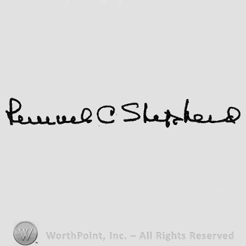 Autograph/Signature : Lemuel C. Shepherd.