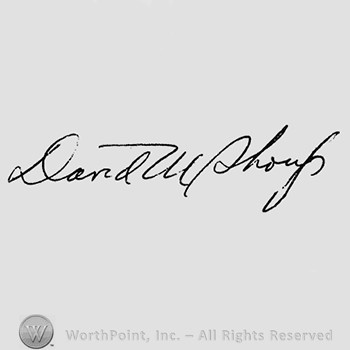 Autograph/Signature : David Shoup.