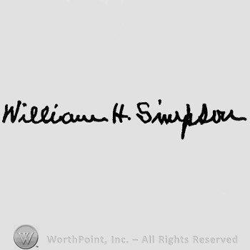 Autograph/Signature : William H. Simpson.