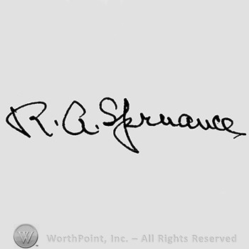 Autograph/Signature : Raymond A. Spruance.