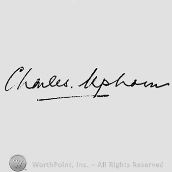 Autograph/Signature : Charles Uphan.