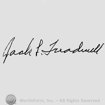 Autograph/Signature : Jack Treadwell.