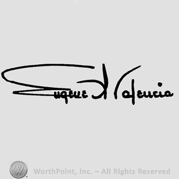 Autograph/Signature : Eugene Valencia.