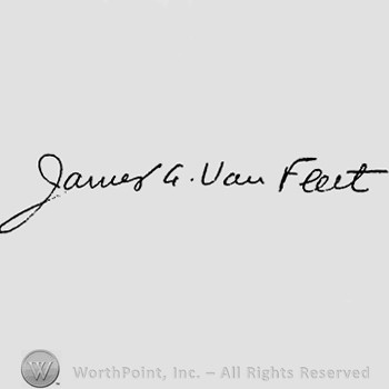 Autograph/Signature : James A. Van Fleet.