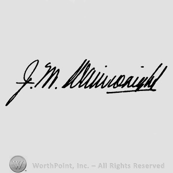 Autograph/Signature : Jonathan M. Wainwright.