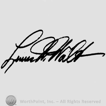 Autograph/Signature : Lewis Walt.