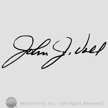 Autograph/Signature : John J. Voll.