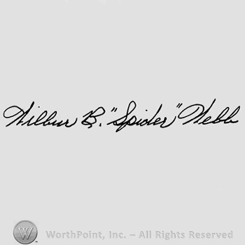 Autograph/Signature : William B. 'Spider' Webb.