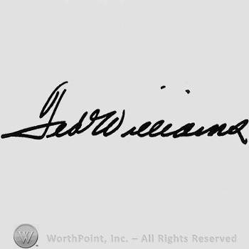 Autograph/Signature : Ted Williams.