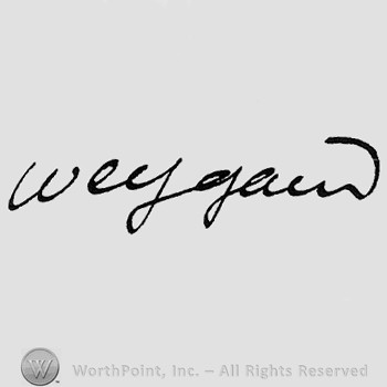 Autograph/Signature : Maxime Weygand.