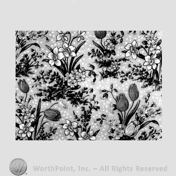Chintz pattern : Green Tulip.