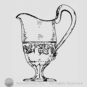 Glass pitcher pattern : Grape Band.