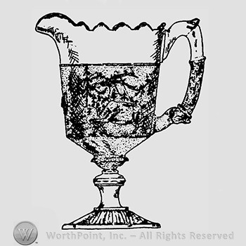 Glass pitcher pattern : Panelled Star and Button.
