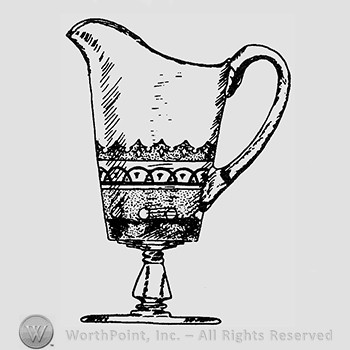 Glass pitcher pattern : Conventional Band.