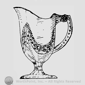 Glass pitcher pattern : Garfield Drape.
