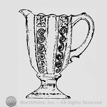 Glass pitcher pattern : Spiral and Maltese Cross.