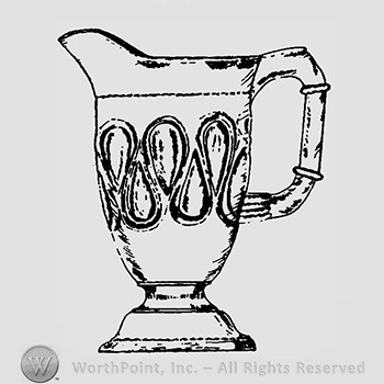 Glass pitcher pattern : Ribbon Candy.