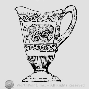 Glass pitcher pattern : Willow Oak.