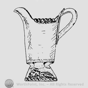 Glass pitcher pattern : Lion.