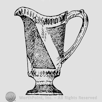 Glass pitcher pattern : Clear Diagonal Band.