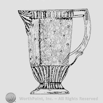 Glass pitcher pattern : Treebark.