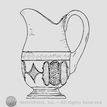 Glass pitcher pattern : Buckle and Diamond.