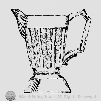 Glass pitcher pattern : Double Ribbon.
