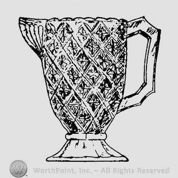 Glass pitcher pattern : Star-in-Diamond.