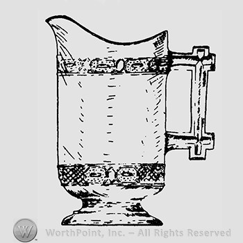 Glass pitcher pattern : Two-Band.