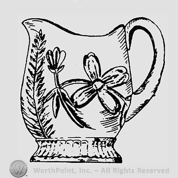 Glass pitcher pattern : Art Novo.