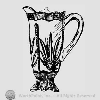 Glass pitcher pattern : Panelled Agave.