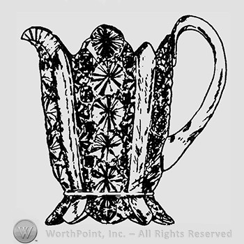Glass pitcher pattern : Daisy and Button, Panelled.