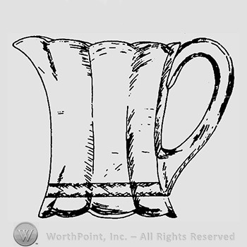 Glass pitcher pattern : Plain Scalloped Panel.