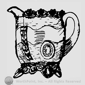 Glass pitcher pattern : Dewey.