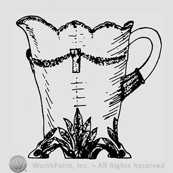 Glass pitcher pattern : Swag with Brackets.