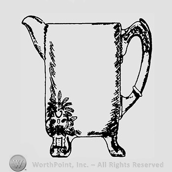 Glass pitcher pattern : Grasshopper.